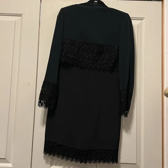 MARY McFADDEN DRESS SIZE  2 COLOR BLACK  100 0/0 SILK - Picture 6 of 11